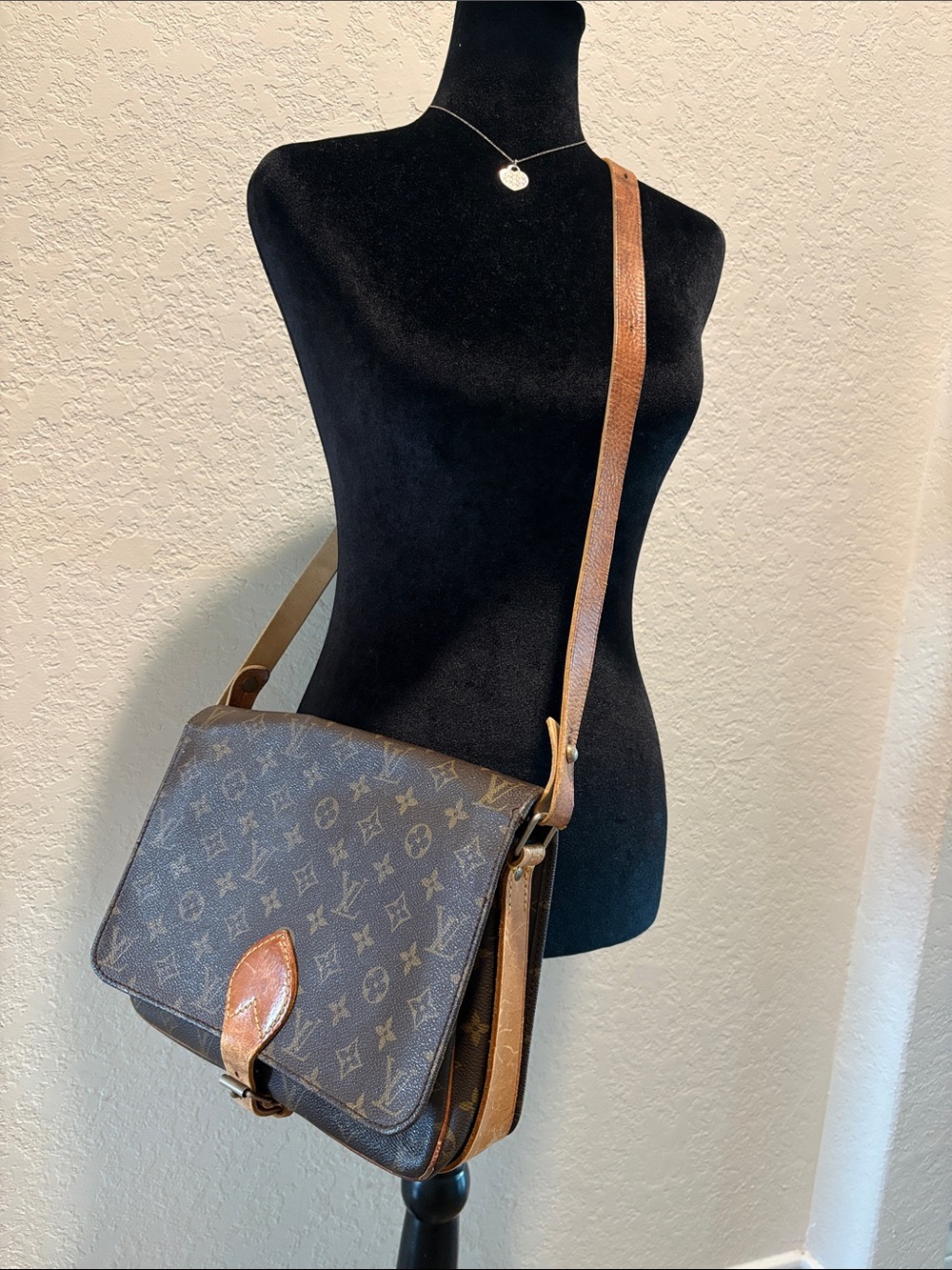 Louis Vuitton 821 Cartouchiere GM Brown Monogram Crossbody Bag